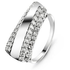 White gold ring with cubic zirconia FKBz057, 4.33