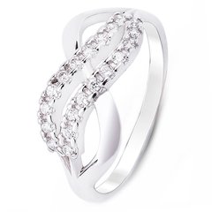White gold ring with cubic zirconia FKBz120, 2.09