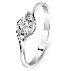 White gold ring with cubic zirconia FKBz226, 1.65