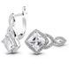 White gold earrings with cubic zirconia PDSBz59