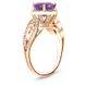 Gold ring with natural amethyst ПДКз58АМ, 3.65