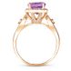 Gold ring with natural amethyst ПДКз58АМ, 3.65