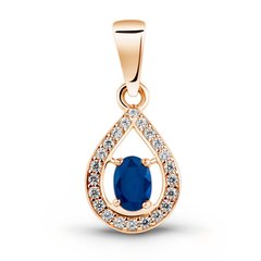 Gold pendant with natural sapphire PDz69S, 1.52