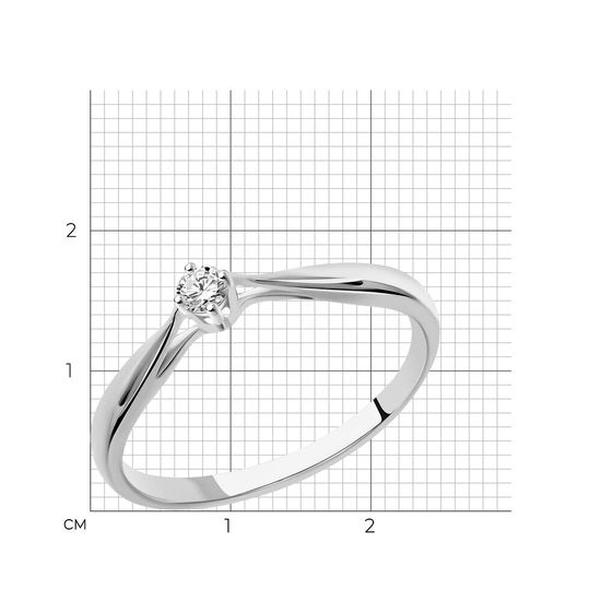 White gold ring with diamonds KBRBz108, 1.27