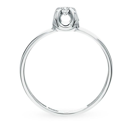 White gold ring with diamond БК9604Б, 15.5, 2.25