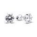 Stud earrings from white gold with cubic zirconia PBz696