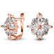 Gold earrings with cubic zirconia FSz291