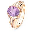 Gold ring with natural amethyst Кз1186АМ