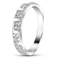 White gold ring with cubic zirconia FKBz212, 1.89