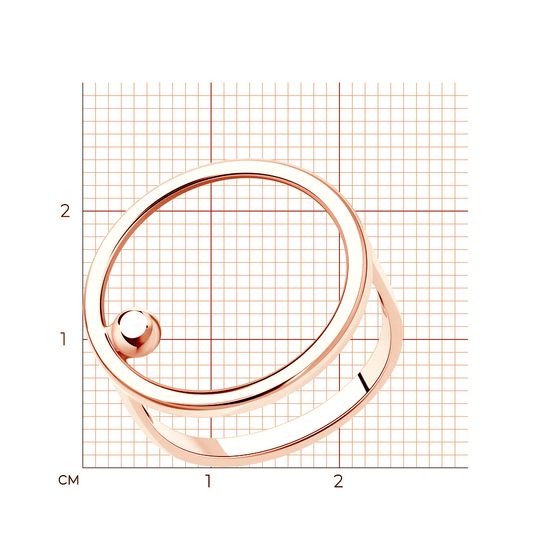 Red gold ring Kz707, 2.31