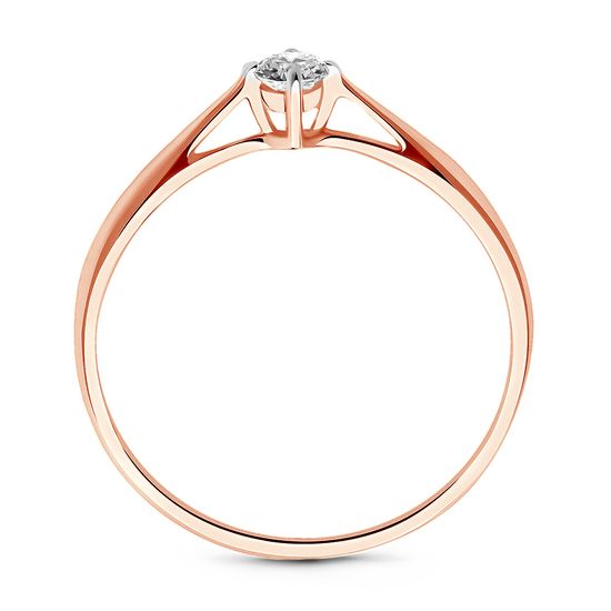 Red gold ring with diamonds KBRz103, 1.25