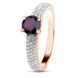 Gold ring with natural garnet ПДКз64Г