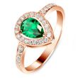 Gold ring with emerald nano ПДКз115НИ, 2.73