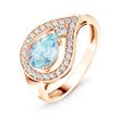 Gold ring with natural topaz ПДКз93Т
