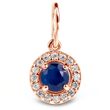 Gold pendant with natural sapphire PDz68S, 1.23