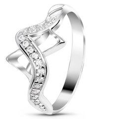 White gold ring with cubic zirconia FKBz161, 2.76