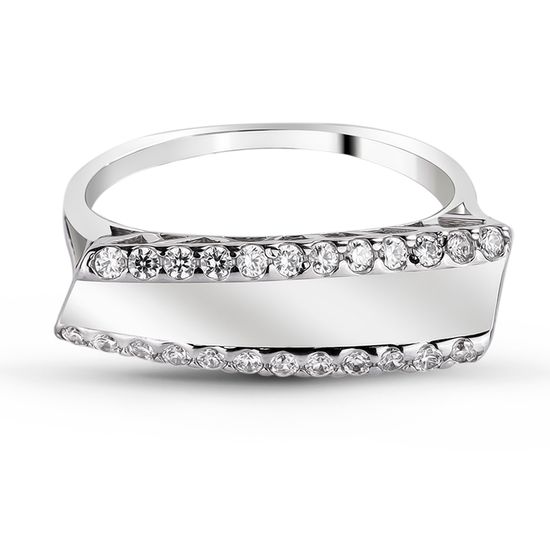 White gold ring with cubic zirconia FKBz052, 3.39