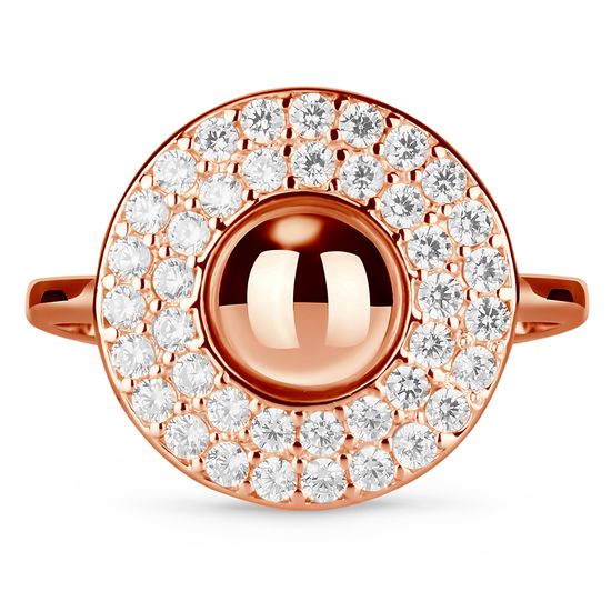 Red gold ring with cubic zirconia FKz042, 3.33