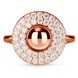 Red gold ring with cubic zirconia FKz042, 3.33