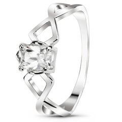 White gold ring with cubic zirconia FKBz198, 2.18