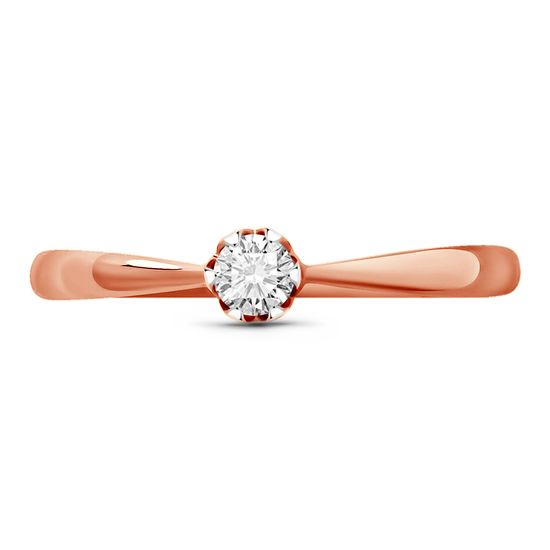 Red gold ring with diamonds KBRz117, 1.32