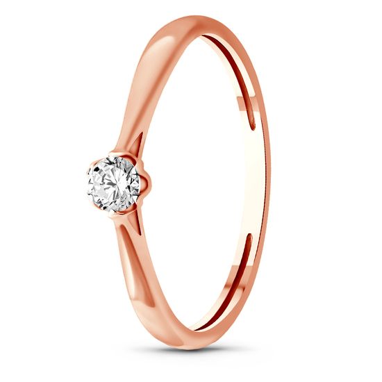 Red gold ring with diamonds KBRz117, 1.32