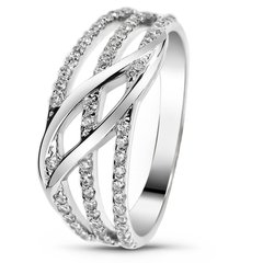White gold ring with cubic zirconia FKBz220, 3.07