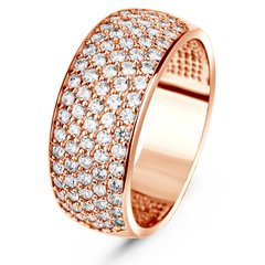 Red gold ring with cubic zirconia FKz066N, 4.94