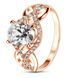 Red gold ring with cubic zirconia TKz2215