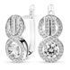 White gold earrings with cubic zirconia PDSBz76