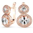 Gold earrings with cubic zirconia PDSz72