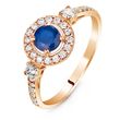 Gold ring with natural sapphire ПДКз68С