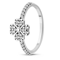 White gold ring with cubic zirconia FKBz501, 1.85