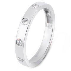 White gold ring with cubic zirconia Kz2116B, 2.16