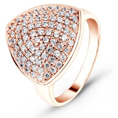 Red gold ring with cubic zirconia FKz023, 5.58