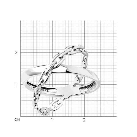 Кольцо из белого золота КБз715, 3.15