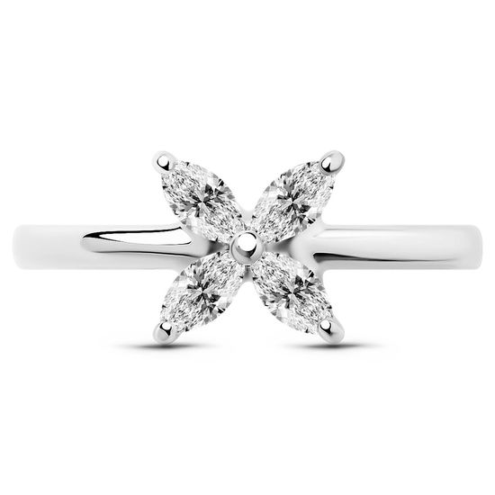 White gold ring with cubic zirconia FKBz526, 1.35