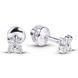 Stud earrings from white gold with cubic zirconia PBz74