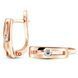 Gold earrings with cubic zirconia Sz2102