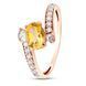 Gold ring with natural citrine ПДКз87Ц