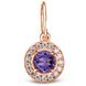 Gold pendant with natural amethyst PDz68AM, 1.23