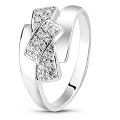 White gold ring with cubic zirconia FKBz105, 2.75