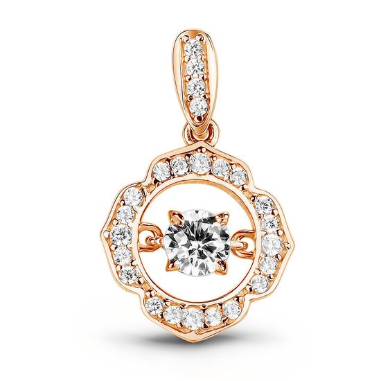Gold Pendant with cubic zirconia PSz045, 2.12
