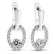White gold earrings with cubic zirconia FBSz073