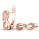 Gold earrings with cubic zirconia Sz2118