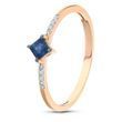 Gold ring with sapphire and diamonds СК5508