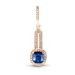 Gold pendant with natural sapphire PDz71S, 2.1