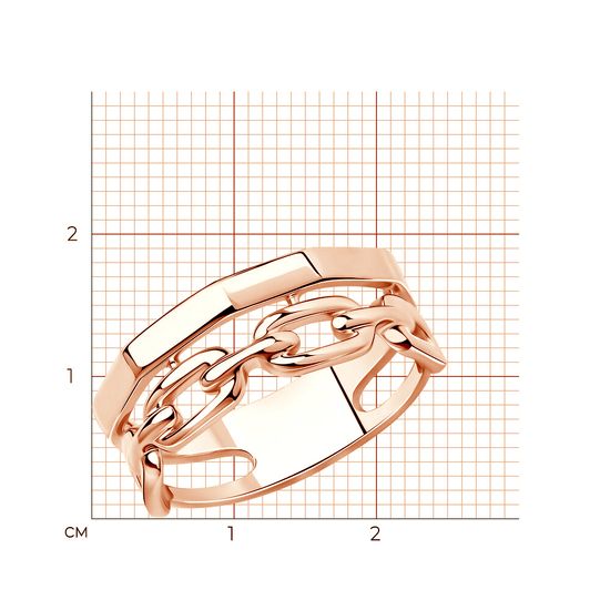 Red gold ring Kz702, 3.71