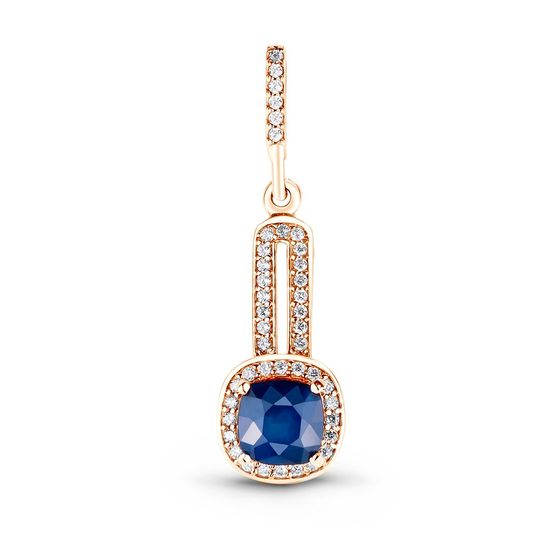 Gold pendant with natural sapphire PDz71S, 1.79