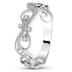 White gold ring with cubic zirconia FKBz312, 2.26